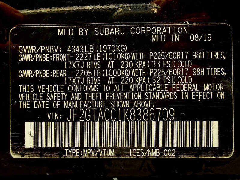 2019 Subaru Crosstrek 2.0i Premium