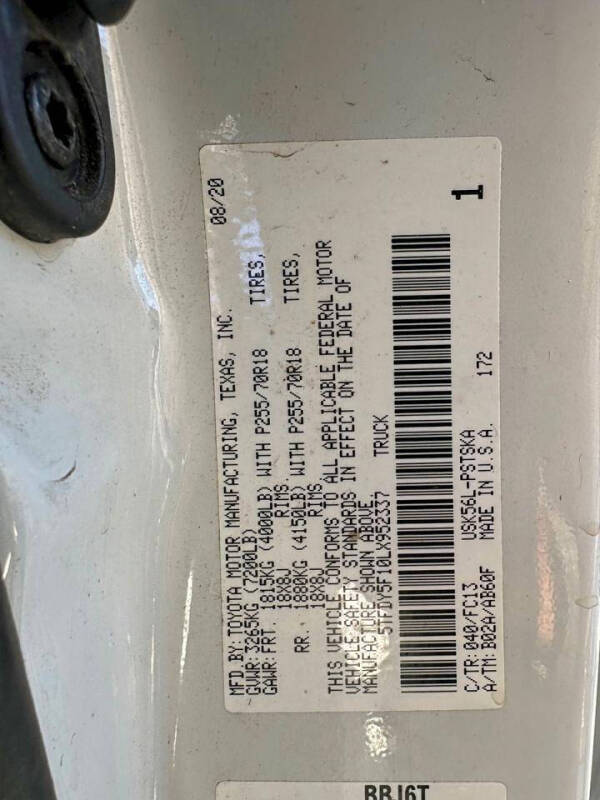 2020 Toyota Tundra SR5