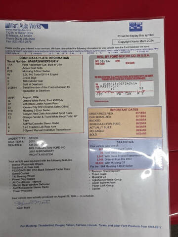 1984 Ford Mustang SVO Turbo