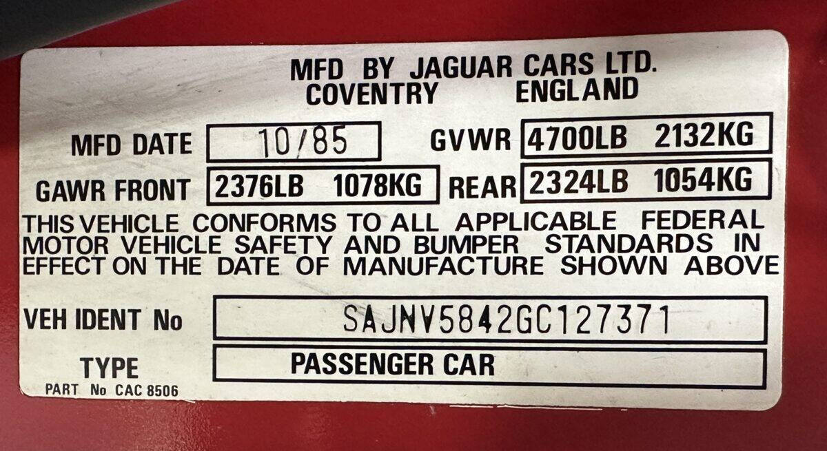 1986 Jaguar XJ-Series 57