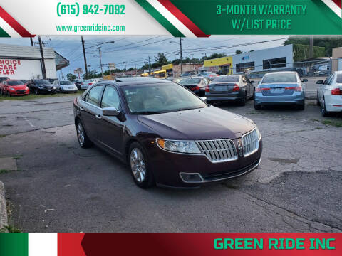 2012 Lincoln MKZ for sale at Green Ride Inc in Nashville TN