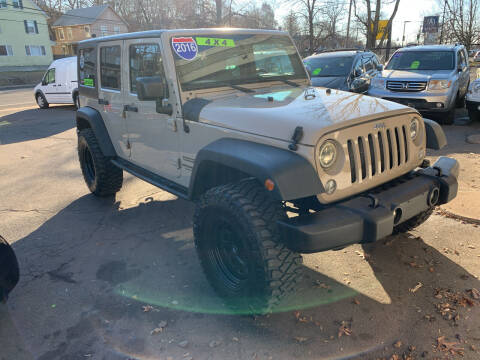 2016 Jeep Wrangler Unlimited for sale at CAR CORNER RETAIL SALES in Manchester CT