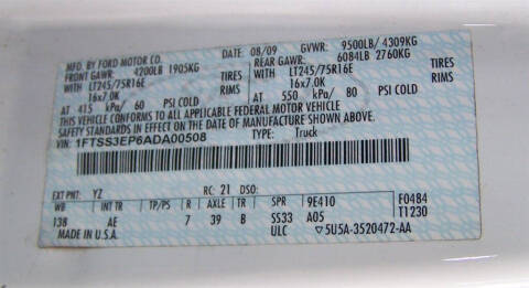 2010 Ford E-Series E-350 SD