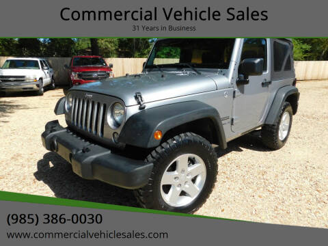 2015 Jeep Wrangler for sale at Commercial Vehicle Sales in Ponchatoula LA