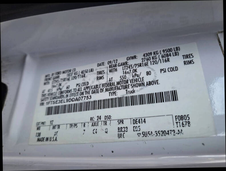2013 Ford E-Series E-350 SD