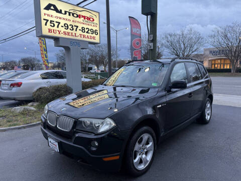 2007 BMW X3 for sale at AutoPro Virginia LLC in Virginia Beach VA