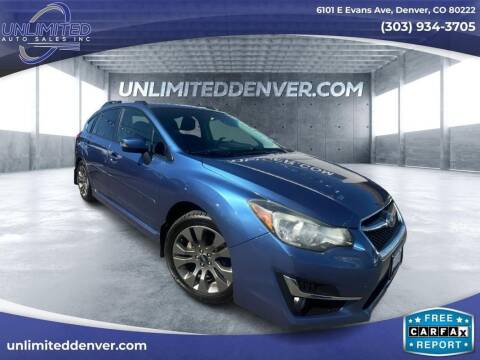 2015 Subaru Impreza for sale at Unlimited Auto Sales in Denver CO