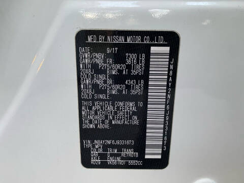 2018 Nissan Armada Platinum