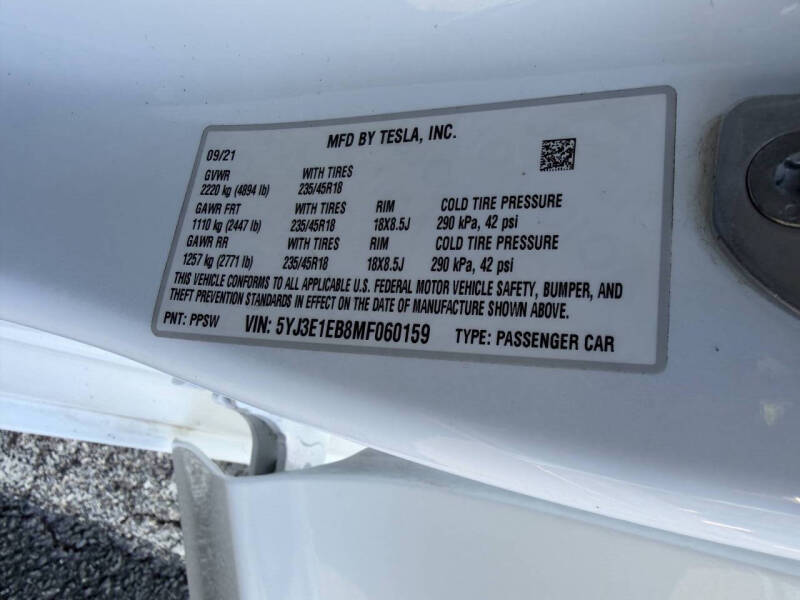 2021 Tesla Model 3 Long Range