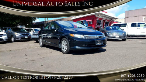 2012 Honda Civic for sale at Universal Auto Sales Inc in Salem OR