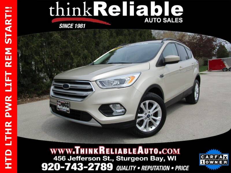 2018 Ford Escape for sale at RELIABLE AUTOMOBILE SALES, INC in Sturgeon Bay WI