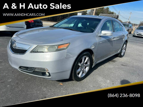 2013 Acura TL for sale at A & H Auto Sales in Greenville SC