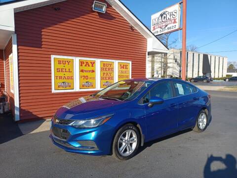 2016 Chevrolet Cruze for sale at Mack's Autoworld in Toledo OH