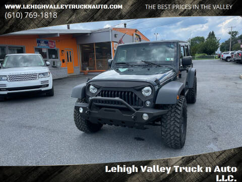 2017 Jeep Wrangler Unlimited for sale at Lehigh Valley Truck n Auto LLC. in Schnecksville PA