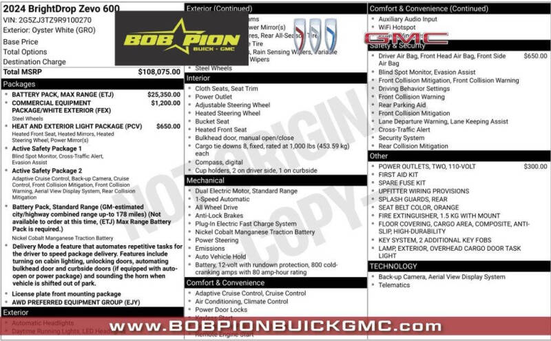 2024 BrightDrop Zevo 600