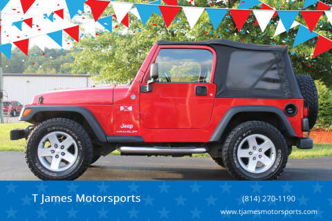 2006 Jeep Wrangler for sale at T James Motorsports in Gibsonia PA