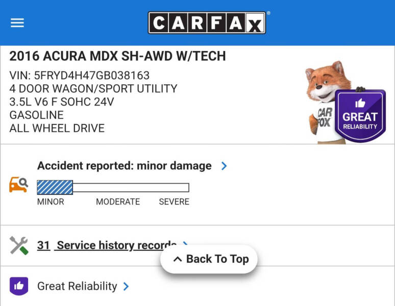 2016 Acura MDX SH-AWD w/Tech w/AcuraWatch