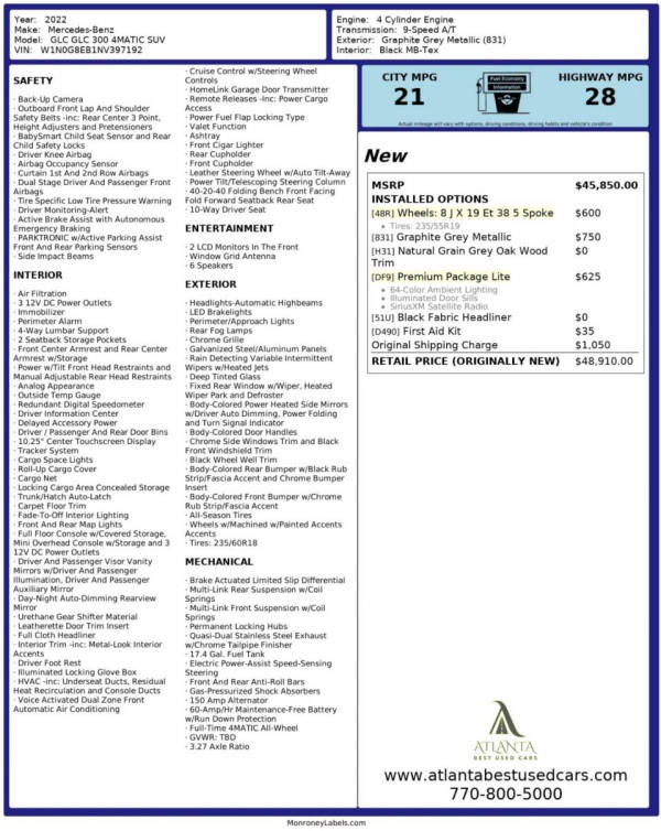 2022 Mercedes-Benz GLC GLC 300 4MATIC