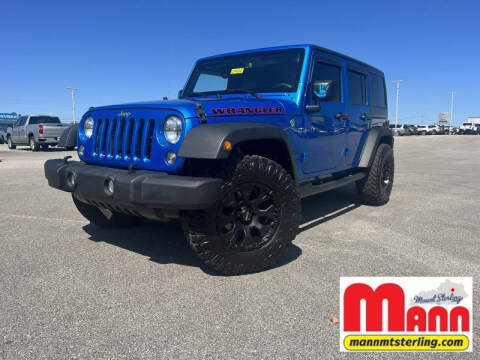 2016 Jeep Wrangler Unlimited for sale at Mann Chrysler Used Cars in Mount Sterling KY