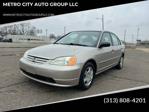 2001 Honda Civic for sale at METRO CITY AUTO GROUP LLC in Lincoln Park MI