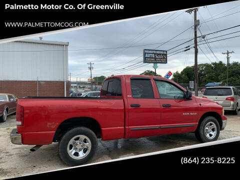 2002 Dodge Ram 1500 for sale at Palmetto Motor Co. of Greenville in Greenville SC