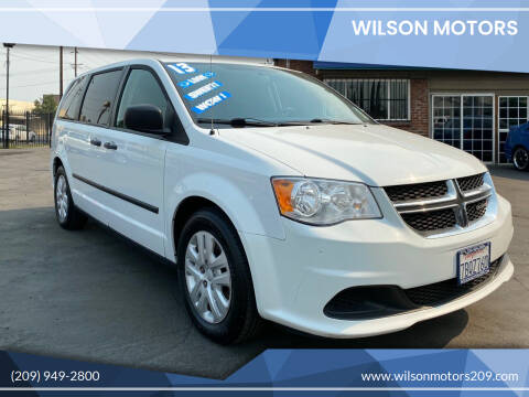 2013 Dodge Grand Caravan for sale at WILSON MOTORS in Stockton CA