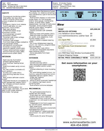 2013 Mercedes-Benz S-Class S 550