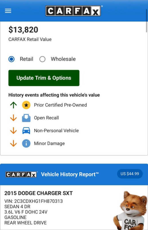 2015 Dodge Charger SXT