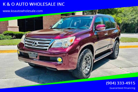 2013 Lexus GX 460 for sale at K & O AUTO WHOLESALE INC in Jacksonville FL