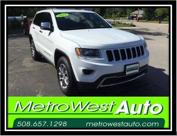 2016 Jeep Grand Cherokee for sale at Metro West Auto in Bellingham MA