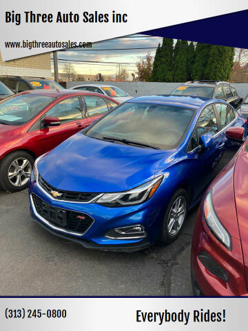 2018 Chevrolet Cruze for sale at Big Three Auto Sales inc in Detroit MI