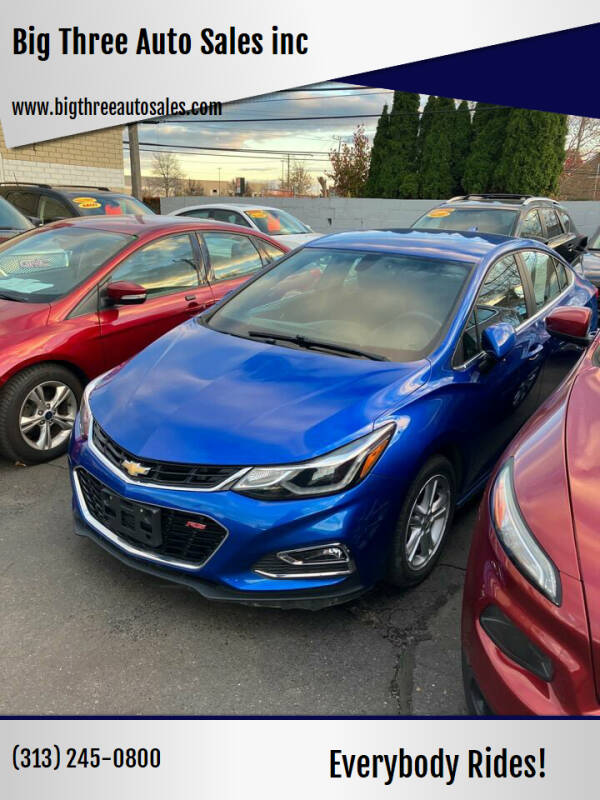 2018 Chevrolet Cruze for sale at Big Three Auto Sales inc in Detroit MI