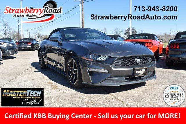 2020 Ford Mustang for sale at Strawberry Road Auto Sales in Pasadena TX