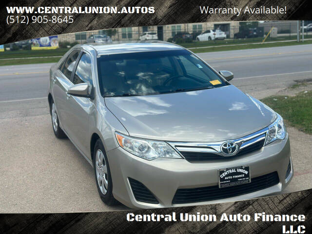 2013 Toyota Camry for sale at Central Union Auto Finance LLC in Austin, TX