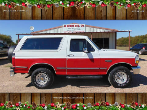 1992 Ford Bronco for sale at Jacky Mears Motor Co in Cleburne TX
