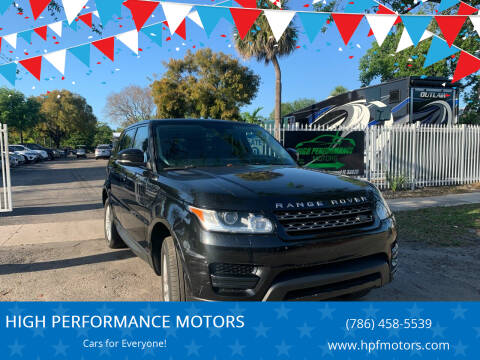 2015 Land Rover Range Rover Sport for sale at HIGH PERFORMANCE MOTORS in Hollywood FL