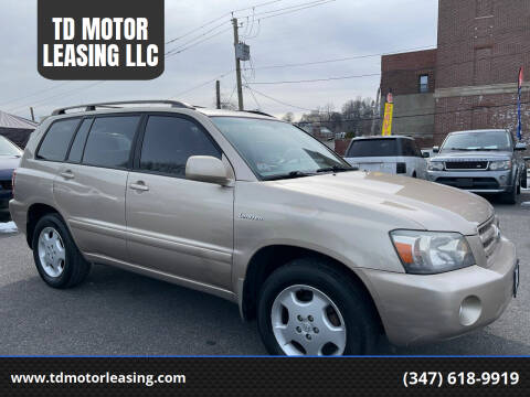 2006 Toyota Highlander for sale at TD MOTOR LEASING LLC in Staten Island NY