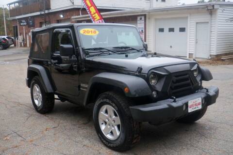 2018 Jeep Wrangler JK for sale at Charlies Auto Village in Pelham NH