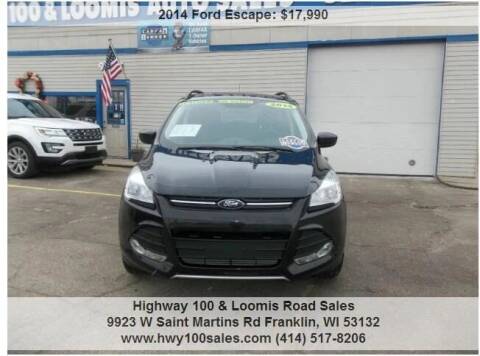 2014 Ford Escape for sale at Highway 100 & Loomis Road Sales in Franklin WI
