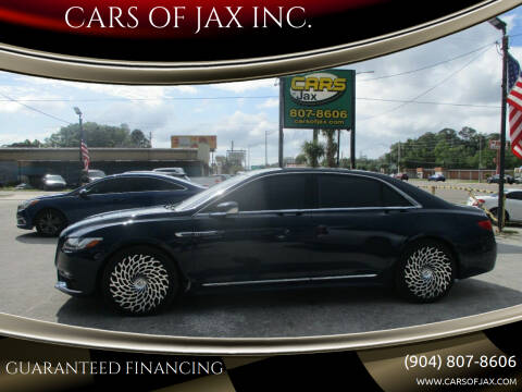 2017 Lincoln Continental for sale at CARS OF JAX INC. in Jacksonville FL