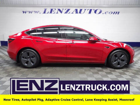 2022 Tesla Model 3 for sale at LENZ TRUCK CENTER in Fond Du Lac WI