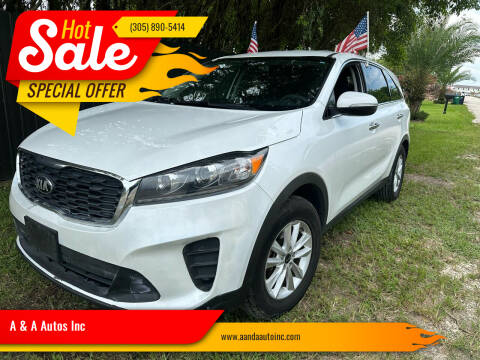 2019 Kia Sorento for sale at A & A Autos Inc in Homestead FL