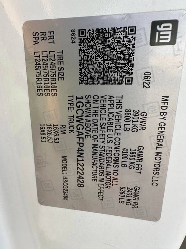 2022 Chevrolet Express 2500