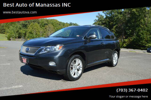 2010 Lexus RX 450h for sale at Best Auto of Manassas INC in Manassas VA