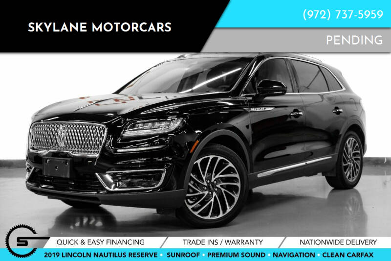 2019 Lincoln Nautilus for sale at Skylane Motorcars - Pre-Owned Inventory in Carrollton TX