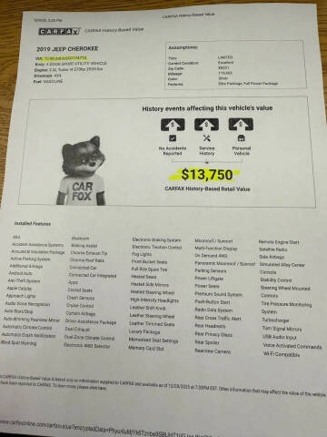 2019 Jeep Cherokee Limited