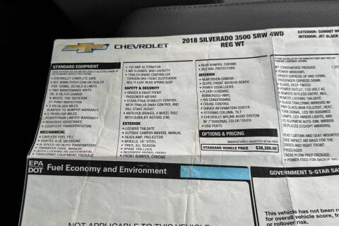 2018 Chevrolet Silverado 3500HD Work Truck