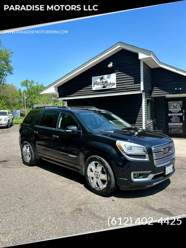 2013 GMC Acadia for sale at PARADISE MOTORS LLC in Cambridge MN