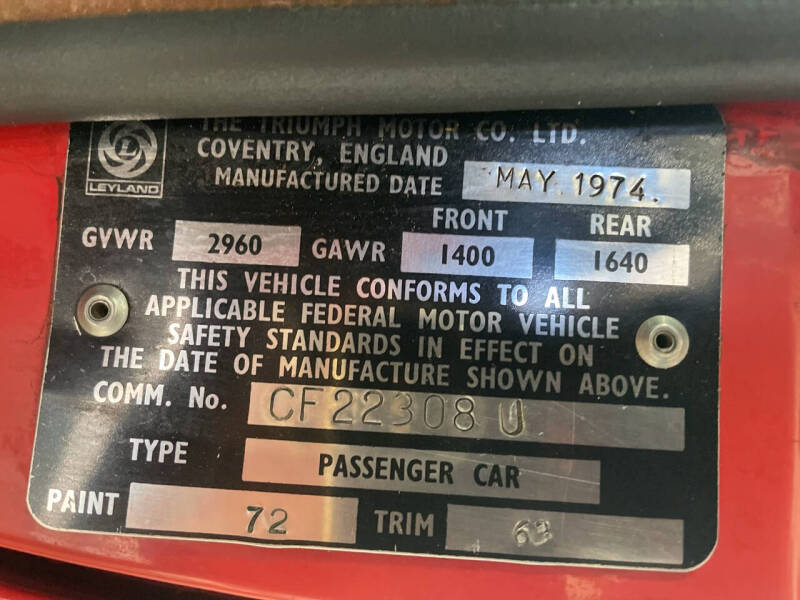 1974 Triumph TR6