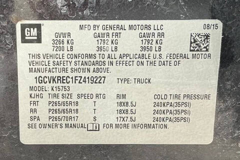 2015 Chevrolet Silverado 1500